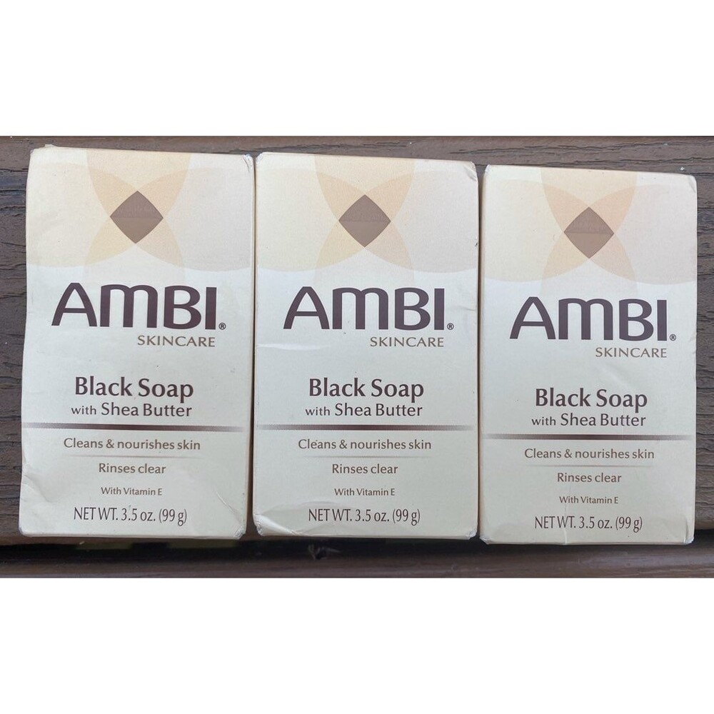 AMBI® Black Soap Bar Shea Butter 3 Lot
